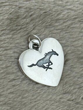 Southern Methodist University Classic Heart Charm